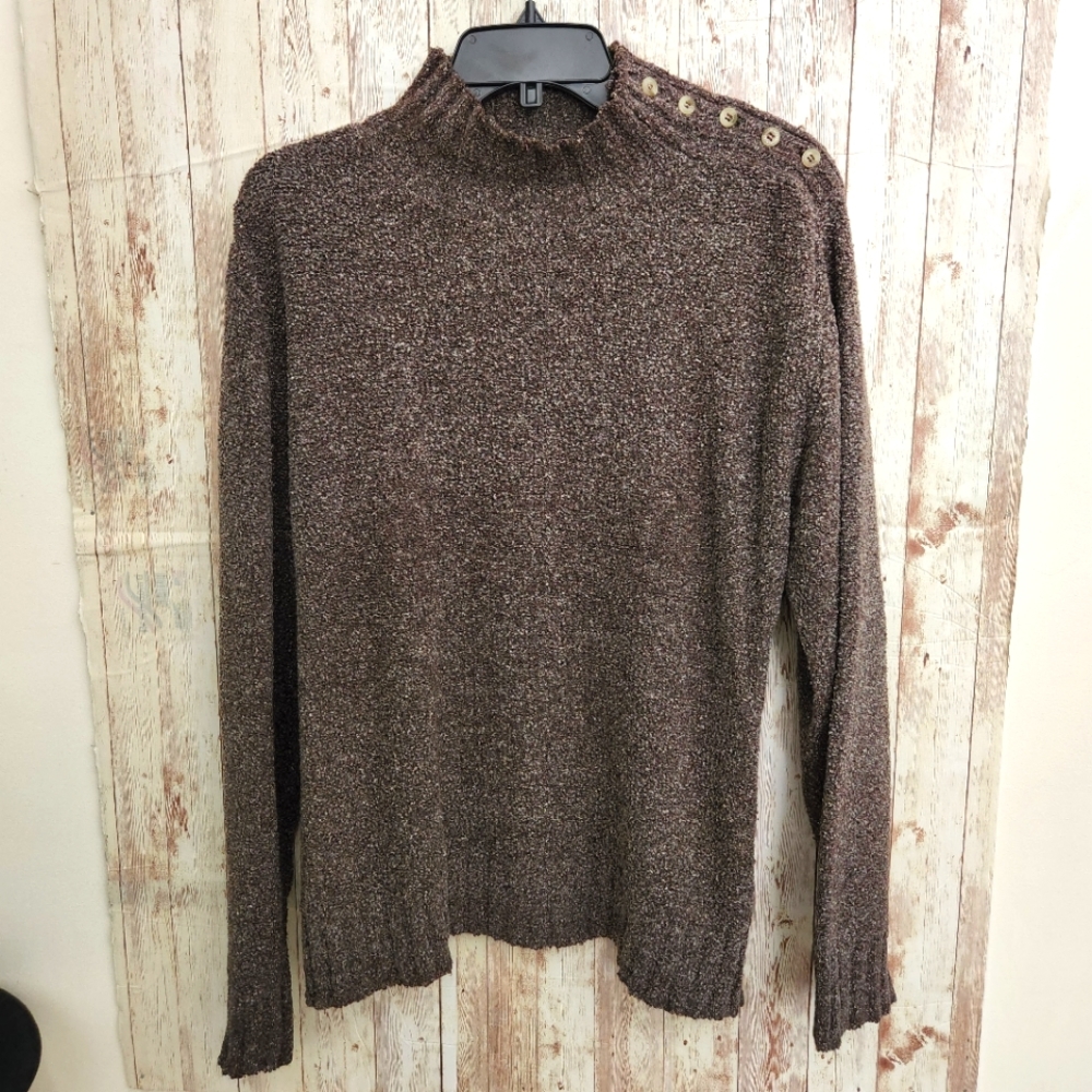 COLUMBIA PULL OVER SWEATER BUTTON SHOULDER NECK SIZE LG SPORTWEAR COLD WEATHER L